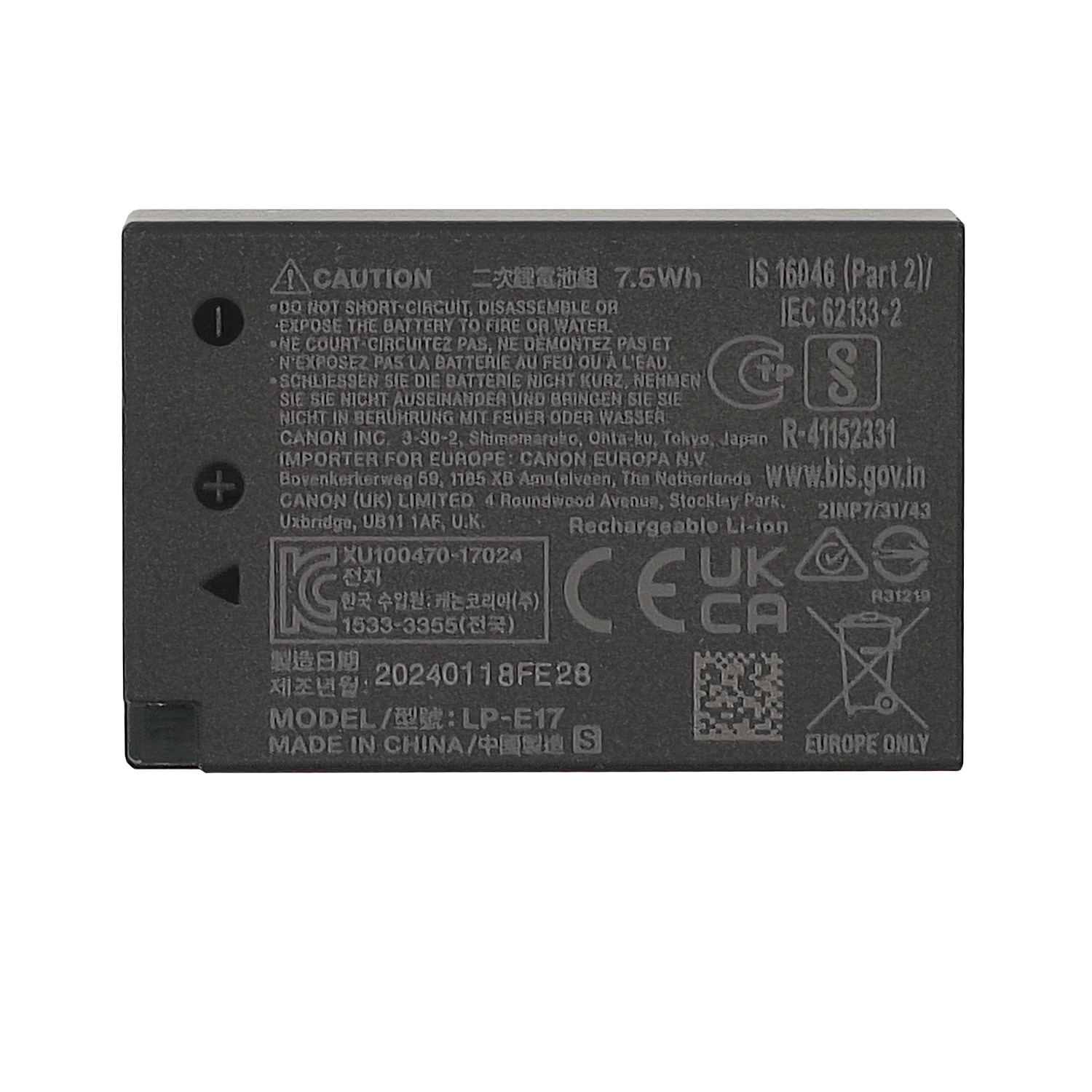 Original Li-ion 1040mAh Canon LP-E17 Digital Camera Battery - Image 3