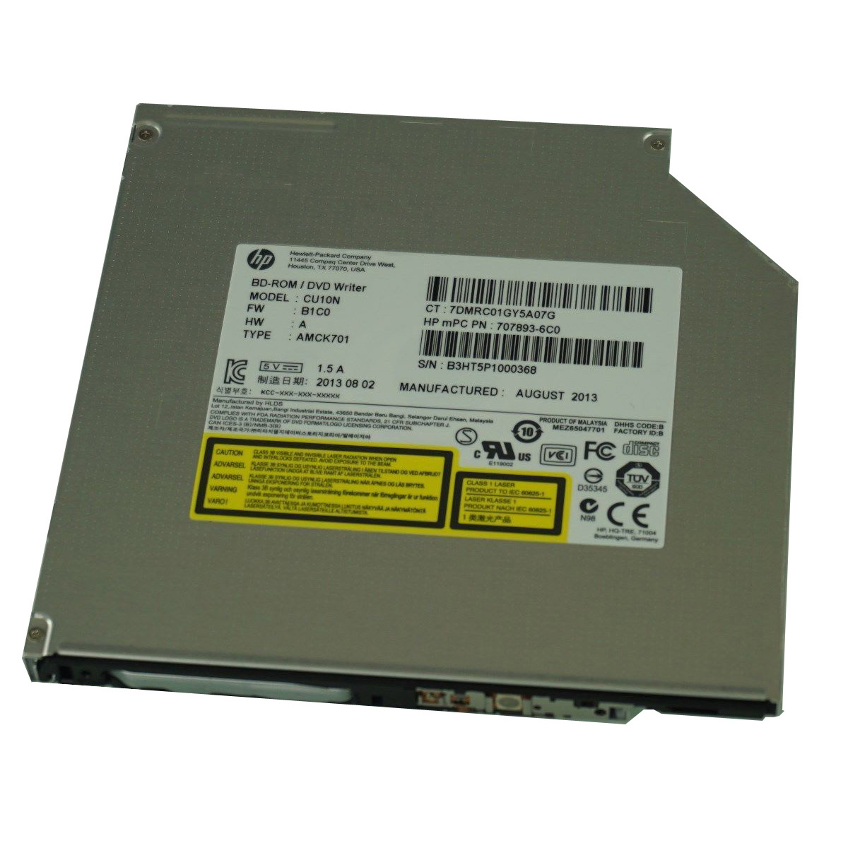 HITACHI LG CU10N Laptop Internal DVD Drive BD-ROM Blu-ray Combo DVD+/-RW CD-RW Writer