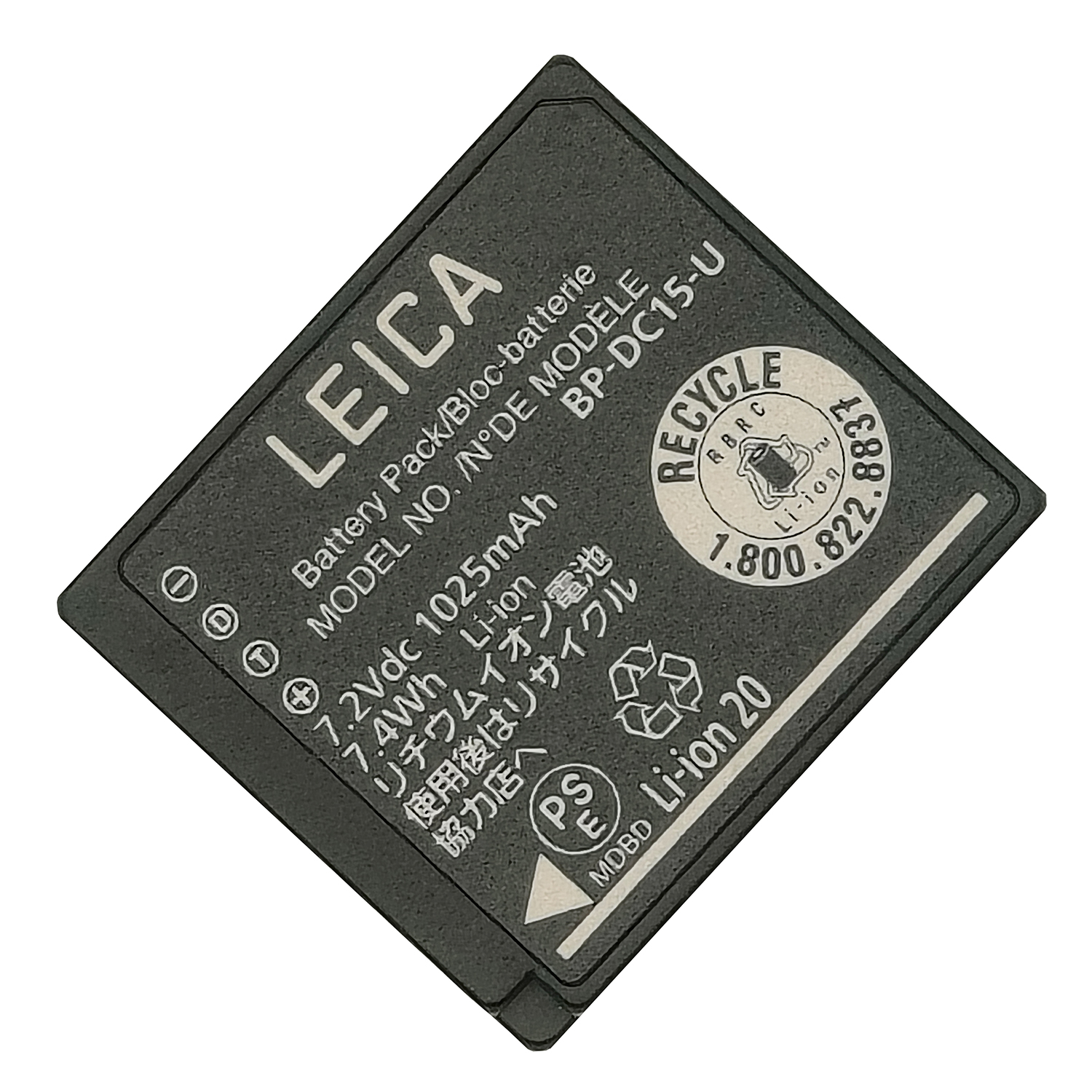 Original Li-ion 1025mAh Leica BP-DC15-U Digital Camera Battery - Image 2