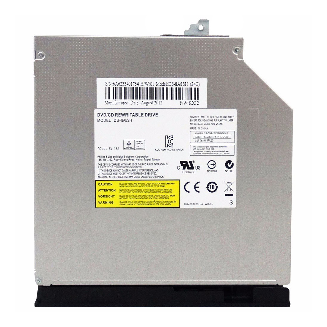 PHILIPS LITE-ON DS-8A8SH Laptop Internal DVD Drive DVD/CD Rewriter