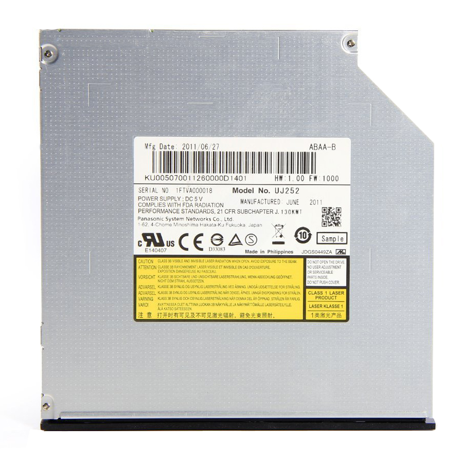 Panasonic UJ252 Laptop Internal DVD Drive BD-RW BD-RE Blu-ray Writer