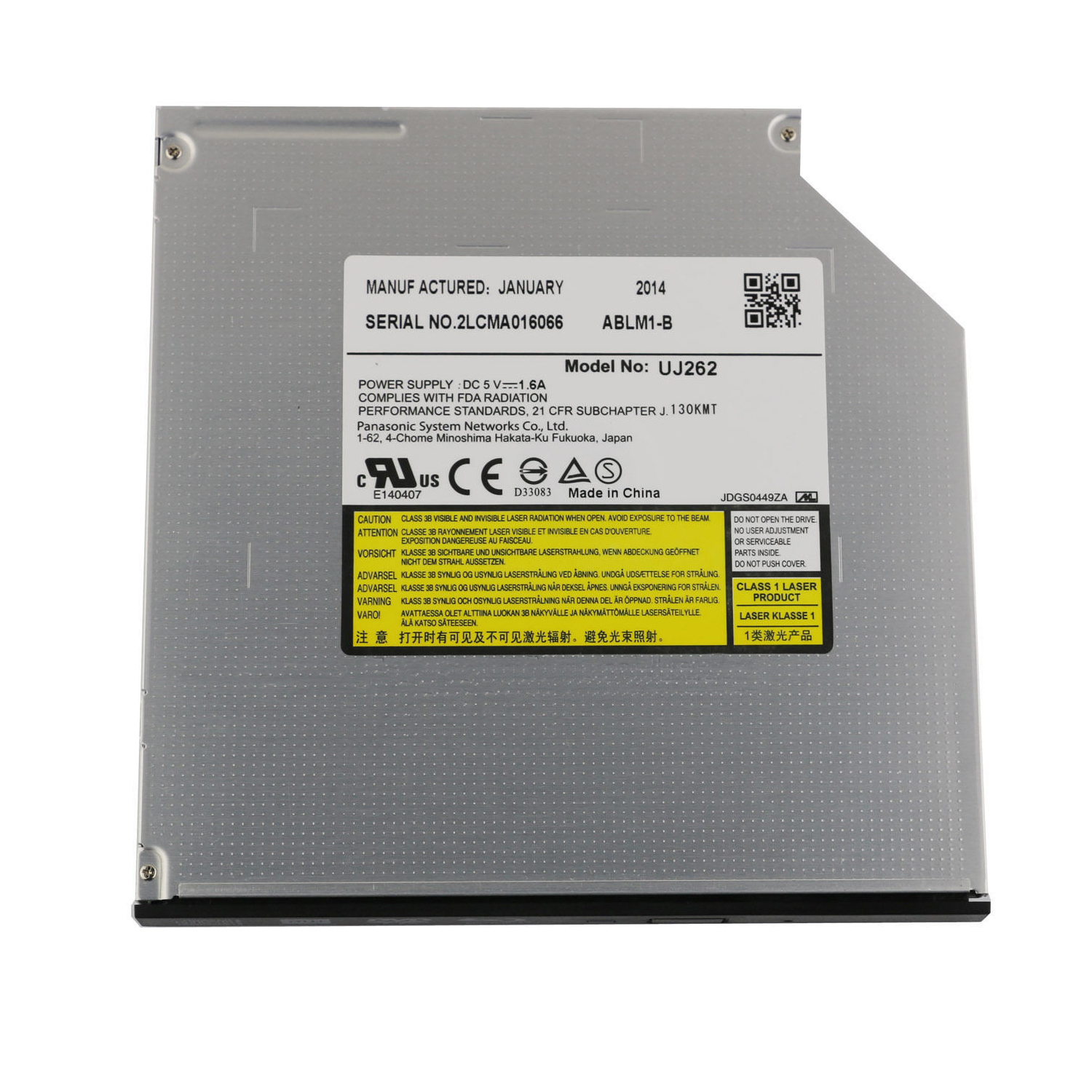 Panasonic UJ262 Laptop Internal DVD Drive 3D Blu-ray BD-RW BD-RE Writer