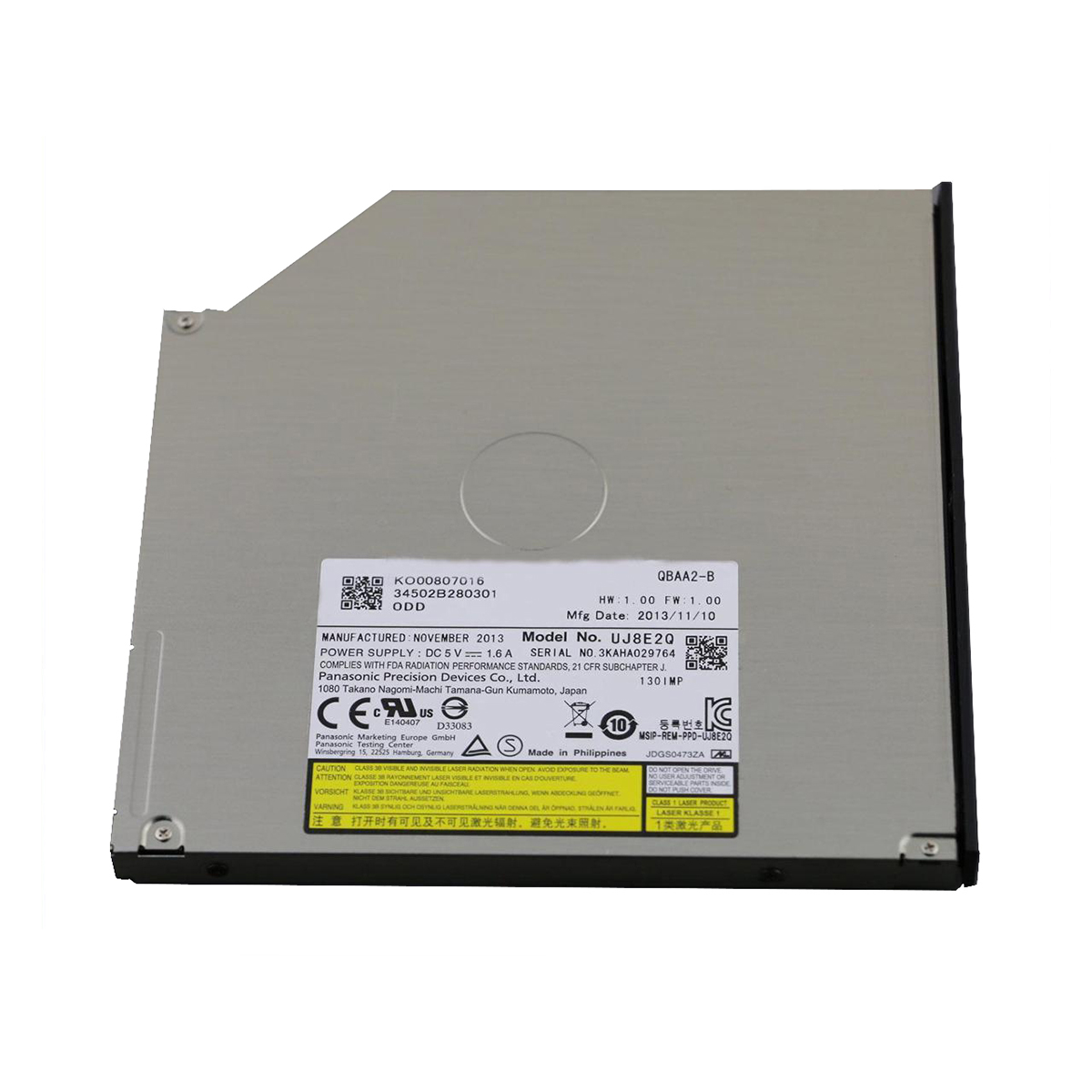 Panasonic UJ8E2Q Laptop Internal DVD Drive CD DVD RW Burner